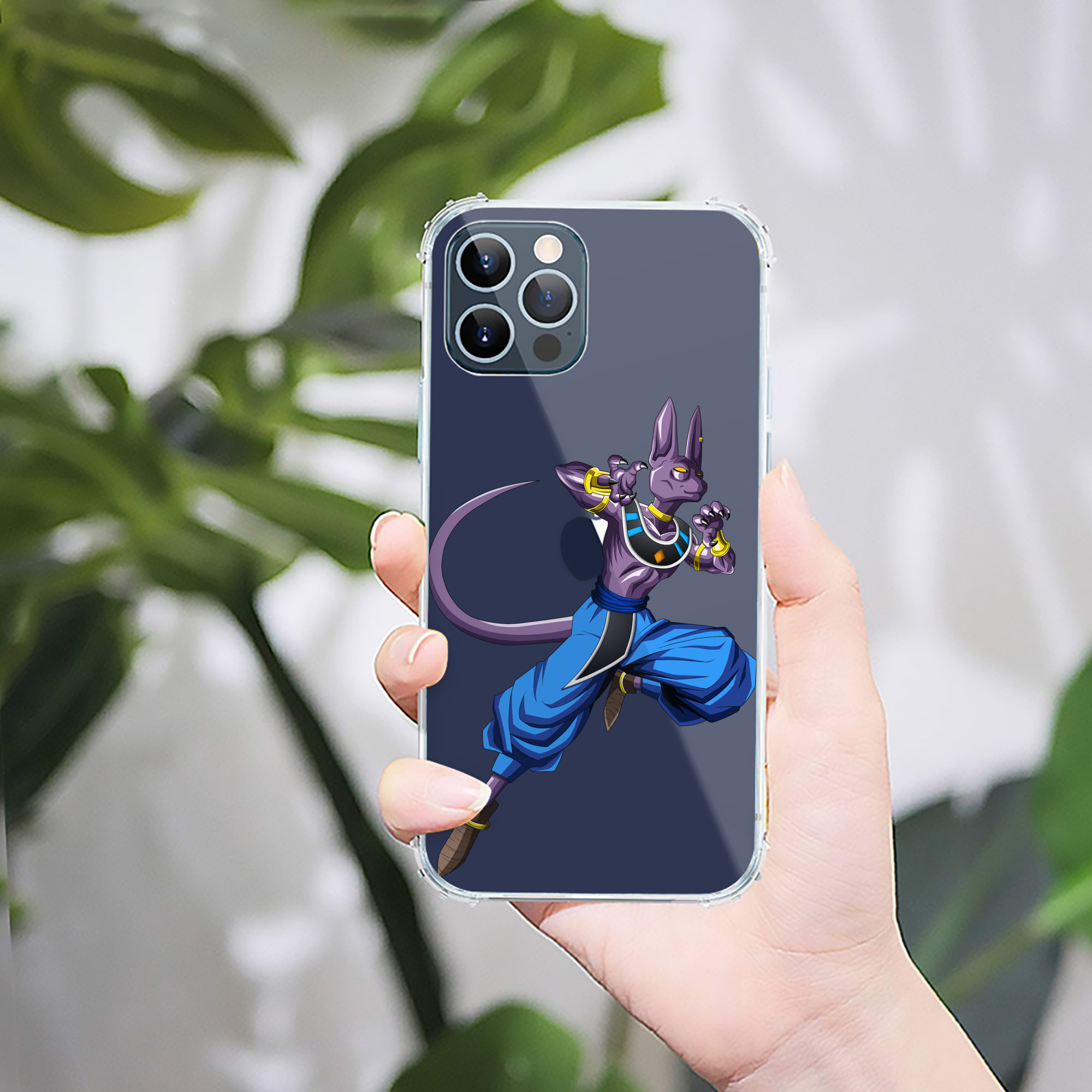 （画像用） ドラゴンボール ビルス 破壊神ビルス DRAGON BALL Beerus Birusu 【iPhone 12シリーズ対応】透明スマホケース（クリアソフトケース）